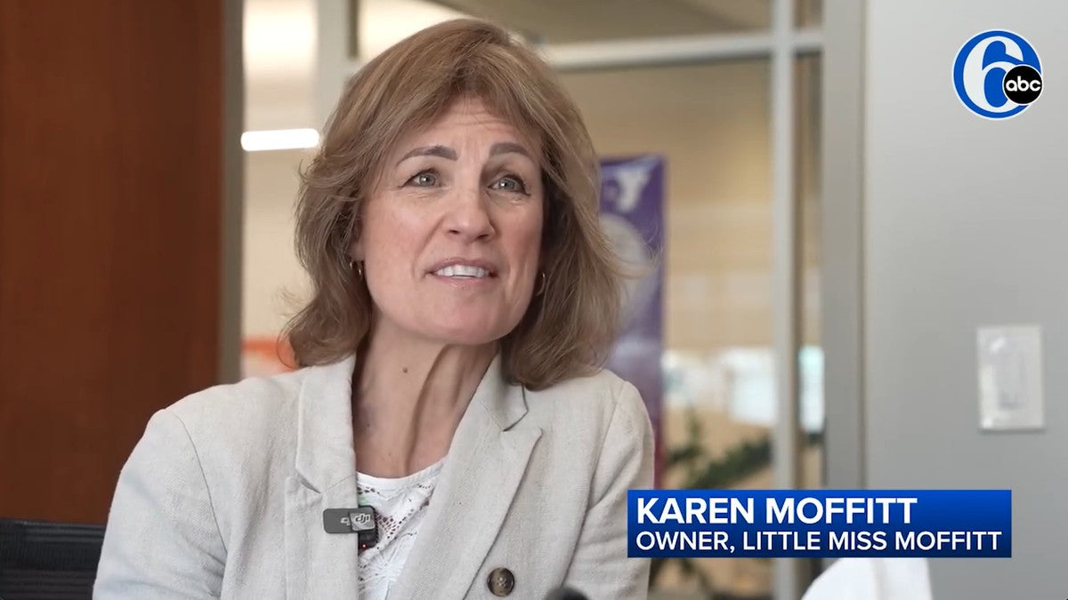 Karen Moffitt, owner of Little Miss Moffitt, featured on 6abc Action News in Philadelphia