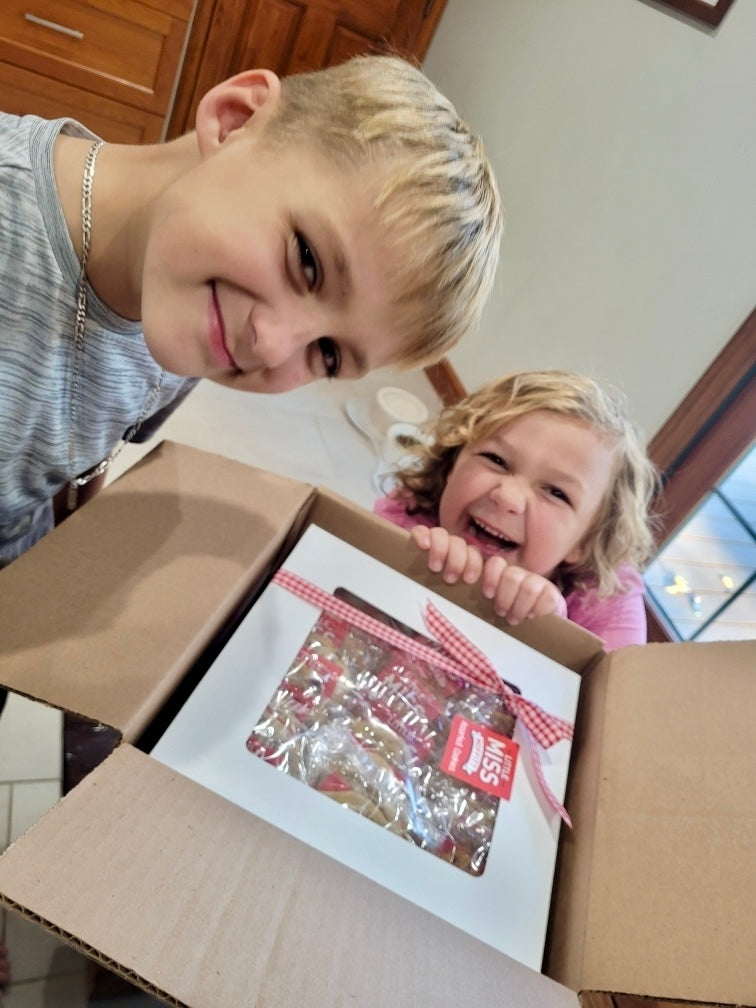 Little Miss Moffitt cookies shipped nationwide as treats for grandkids.