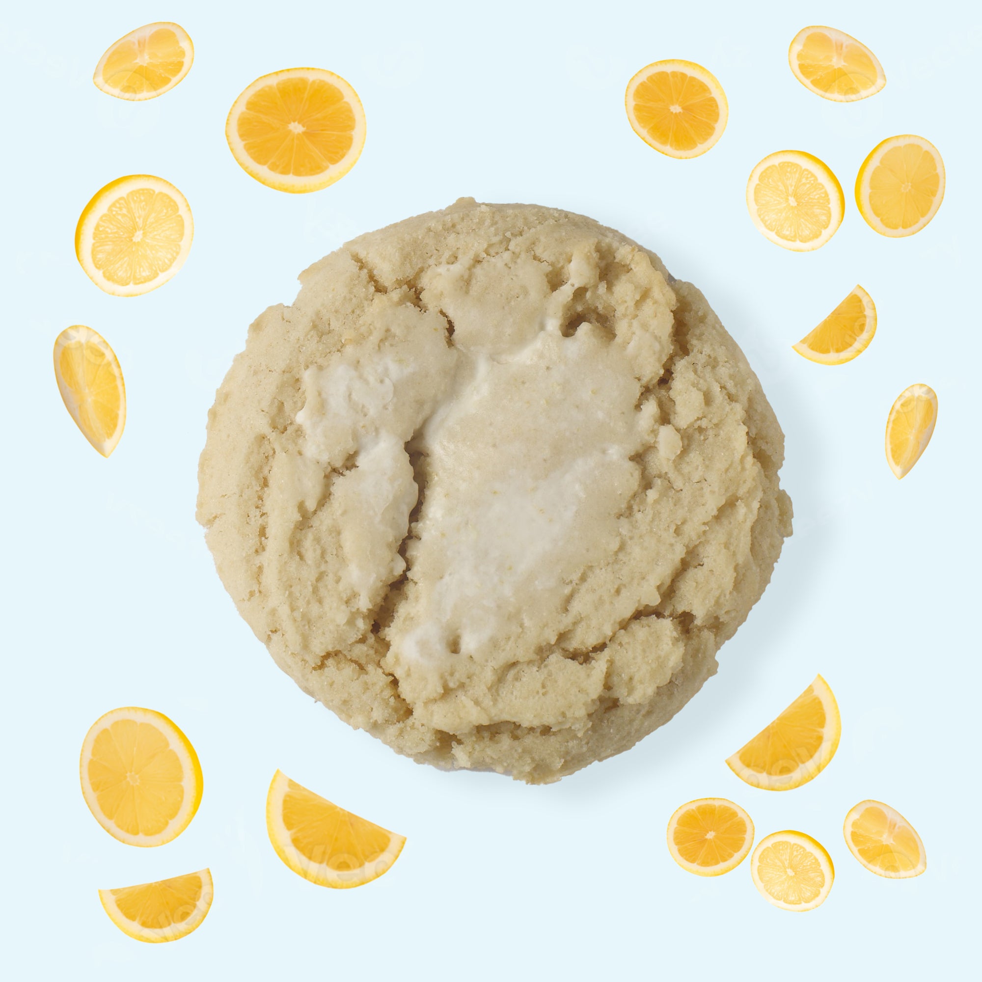 Vegan Glazed Lemon Cookie Hugs