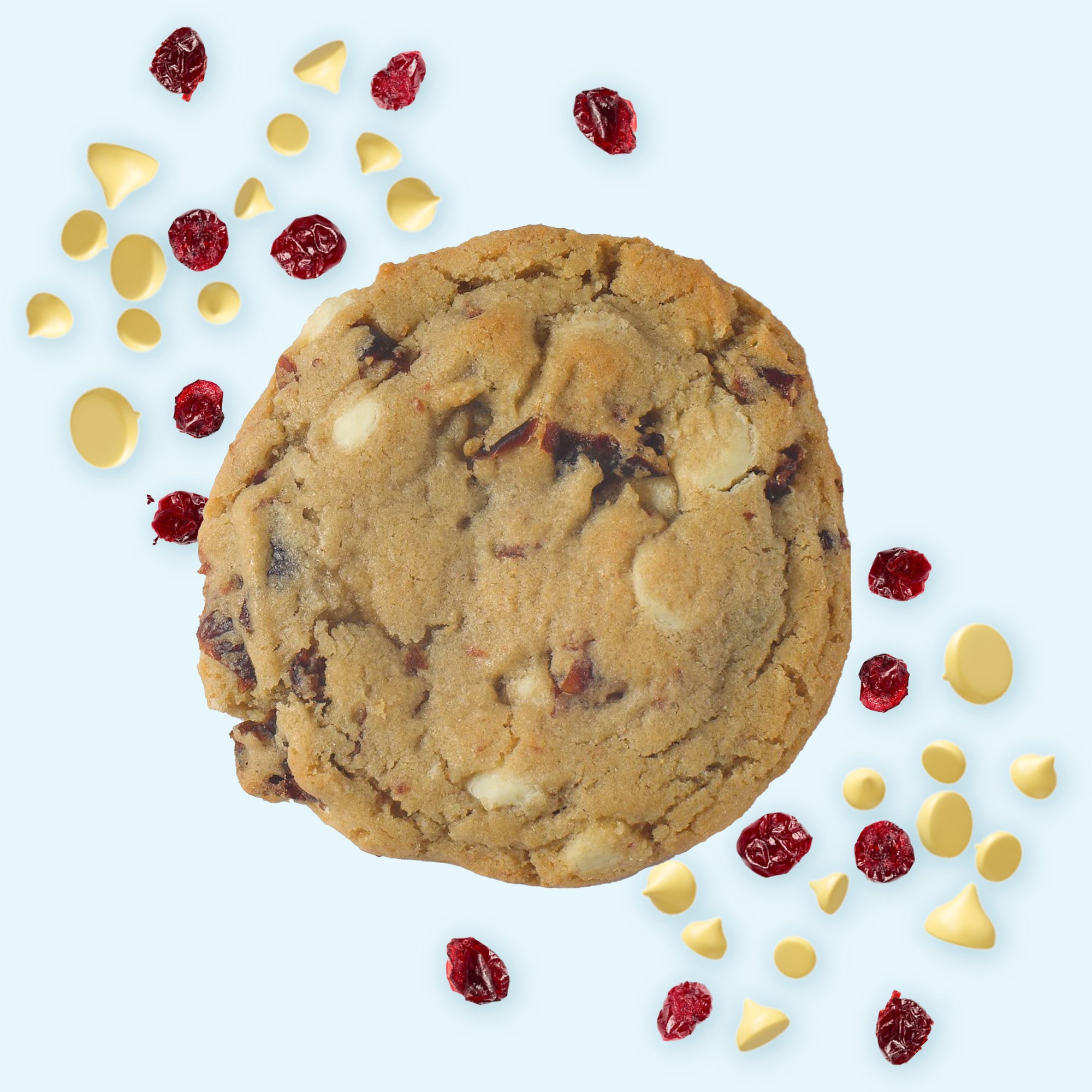 White Chocolate Cranberry Cookies - 12 Pack