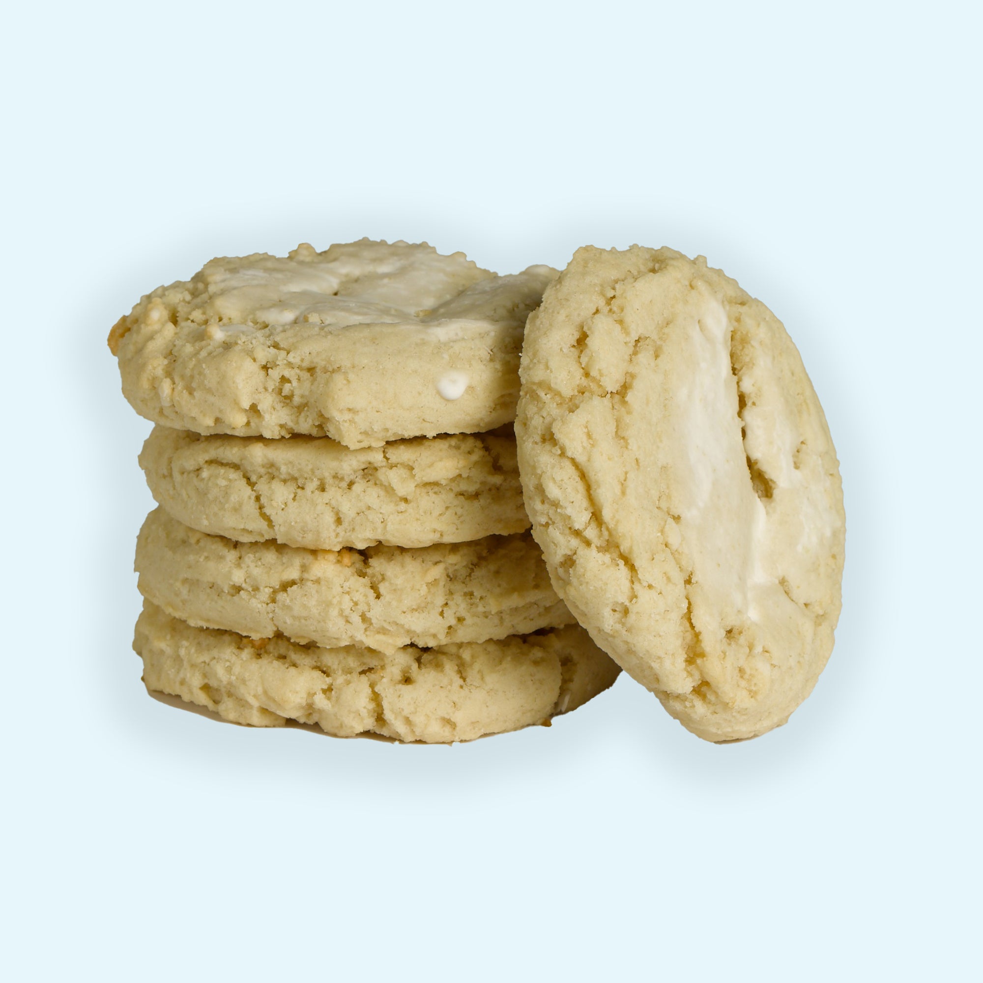 Vegan Glazed Lemon Cookie Hugs